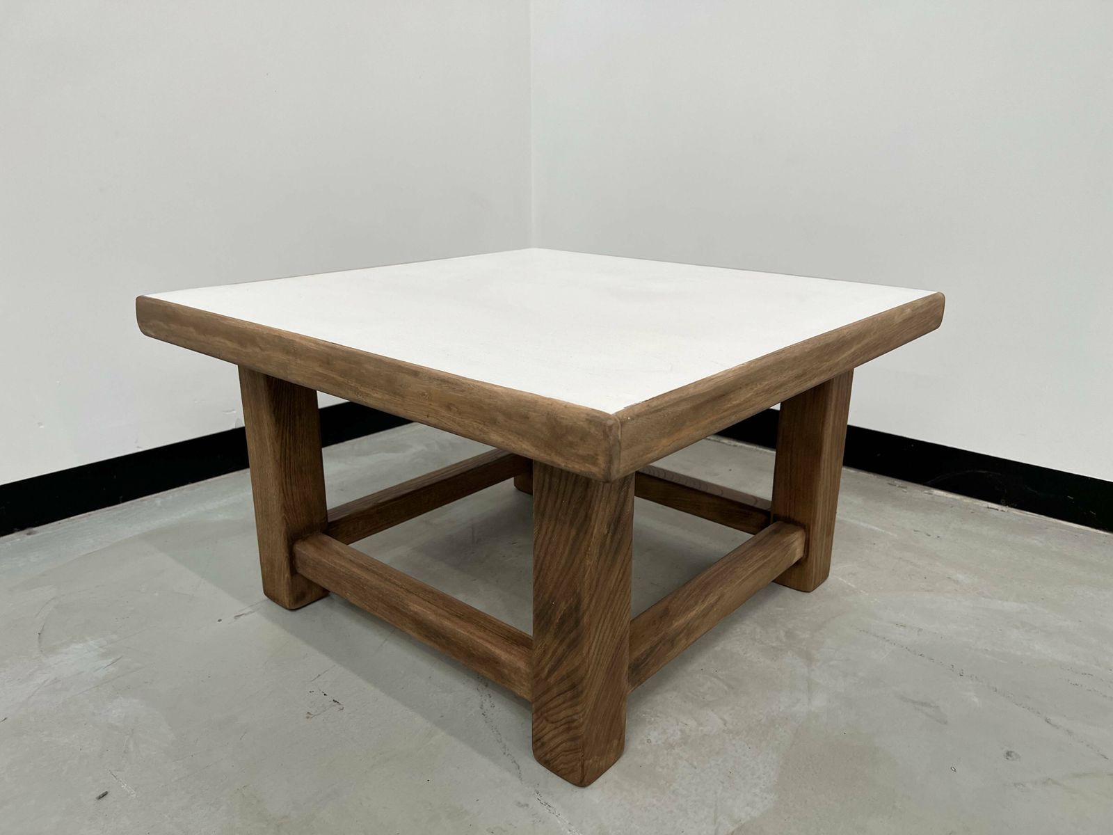 Modernist Square Coffee Table In Oak photo furniture