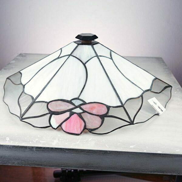 Large Vintage Tiffany Leaded Glass Wall Light, Made In Italy