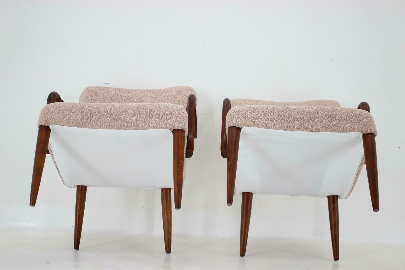 Furniture 1960s Pair Of Restored Danish Armchairs In Boucle photo