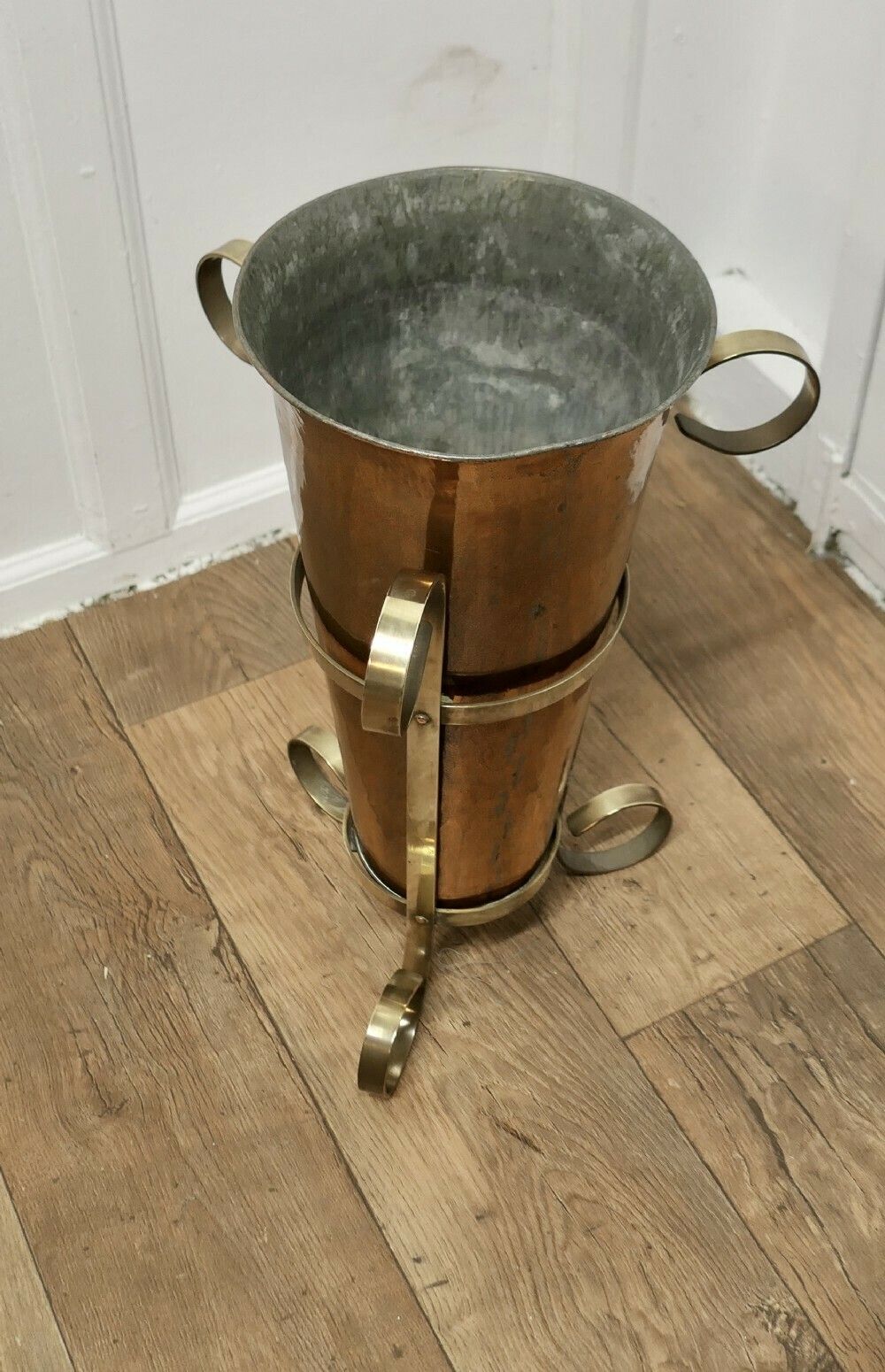 Arts And Crafts Copper And Brass Umbrella Stand photo Home Decor