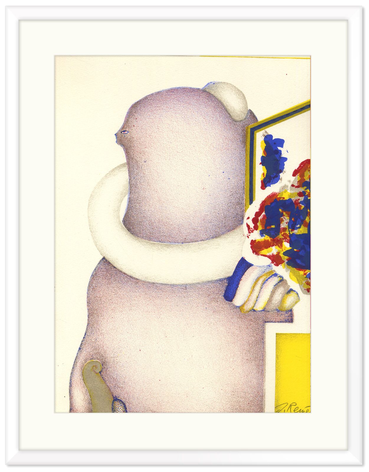 Finely Printed Signed 70s Surreal Lithograph: Jörg Remé, “Von Den Stunden (From The Hours) #9”, 1972