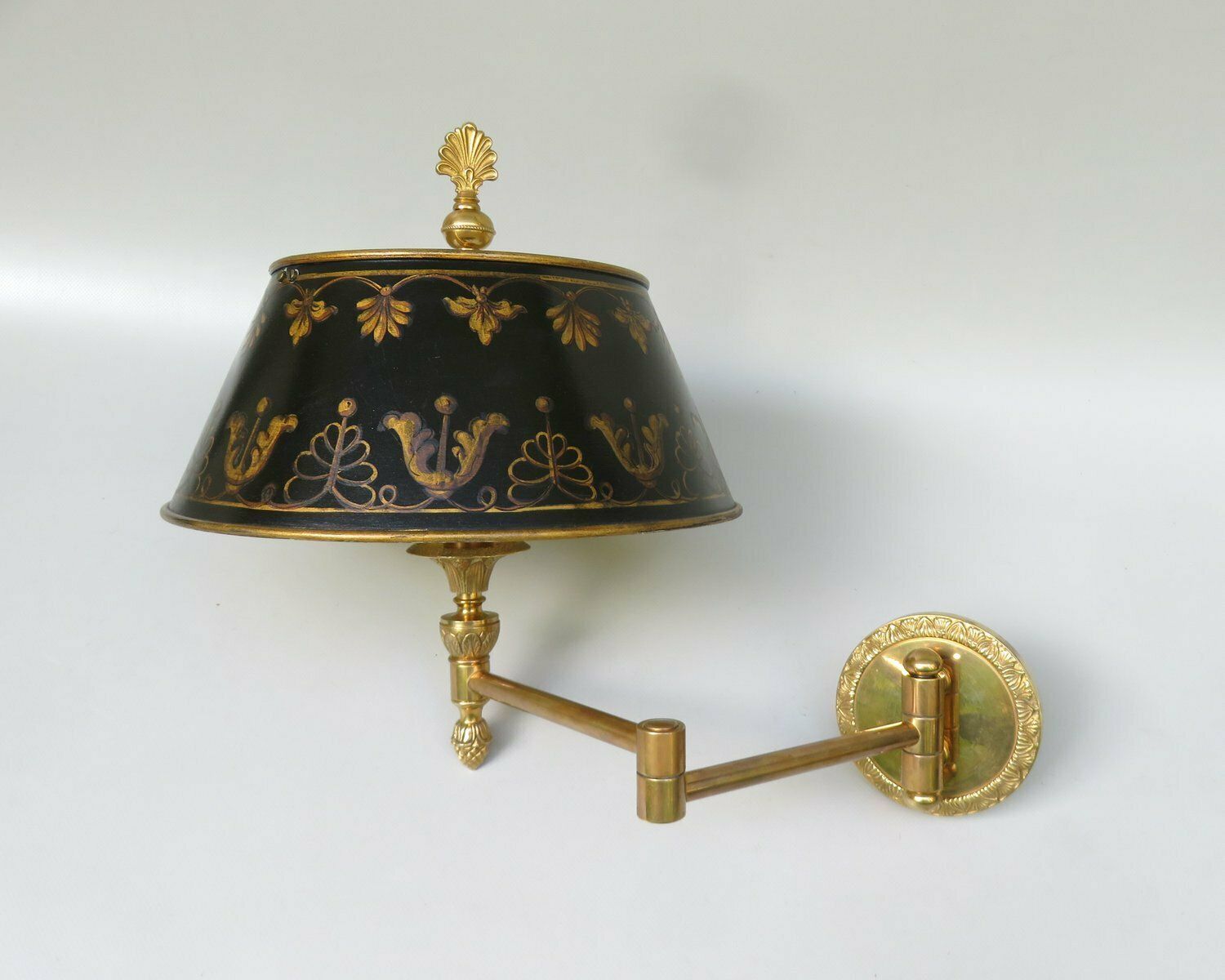 Extraordinary Wall Lights Bouillotte In Bronze Gilded, France, 1970s, Set Of 2 photo vintage