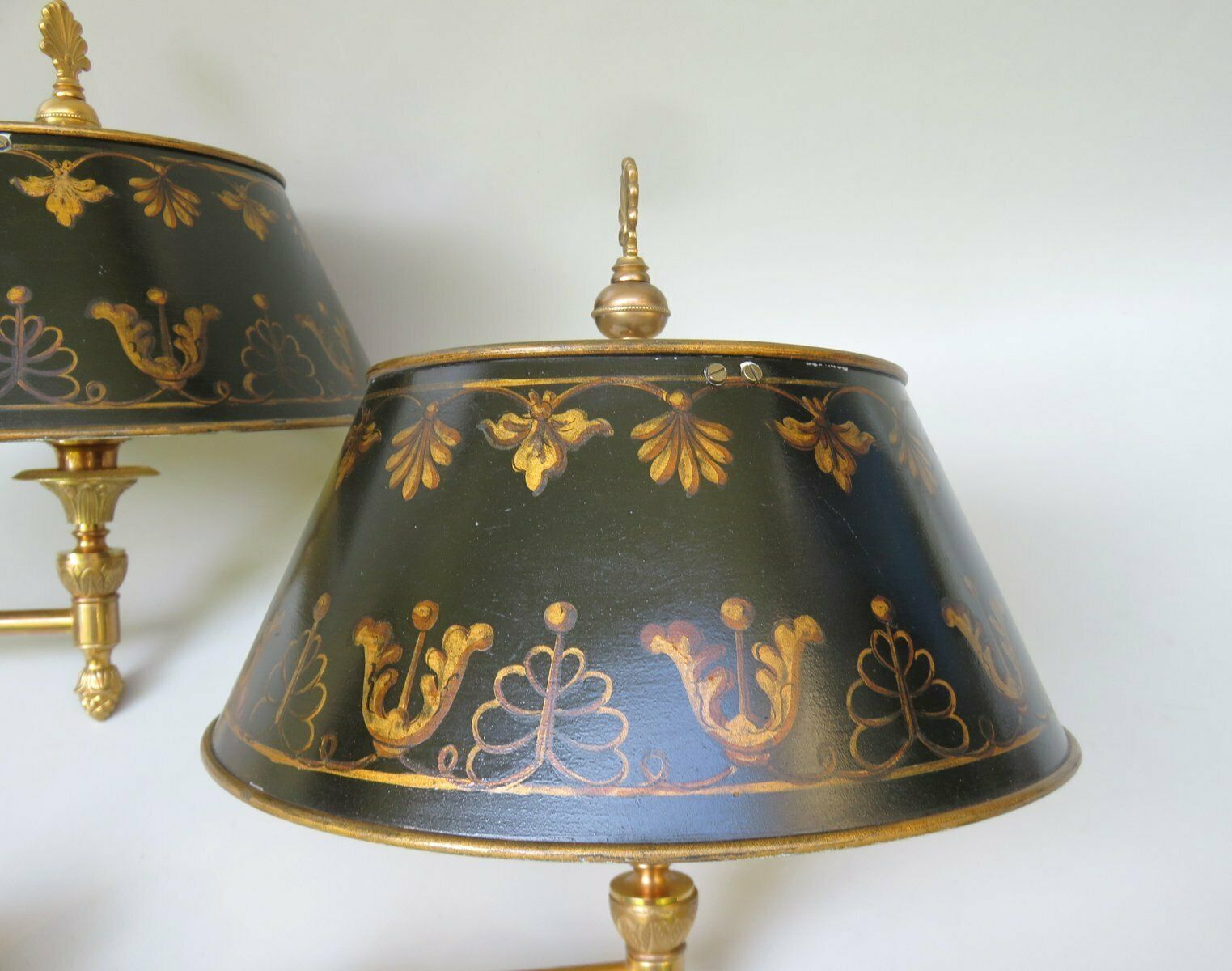 photo buy Extraordinary Wall Lights Bouillotte In Bronze Gilded, France, 1970s, Set Of 2