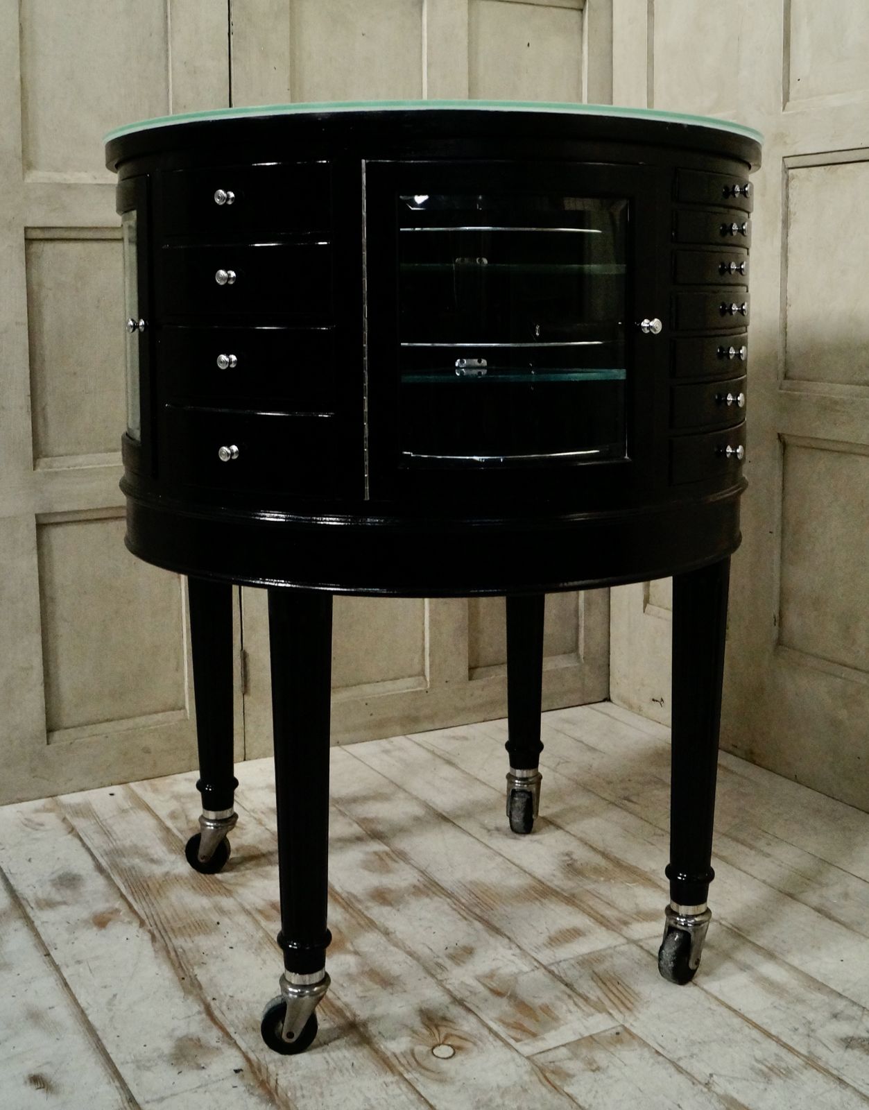 Antique English Oak Revolving Dental Cabinet photo furniture