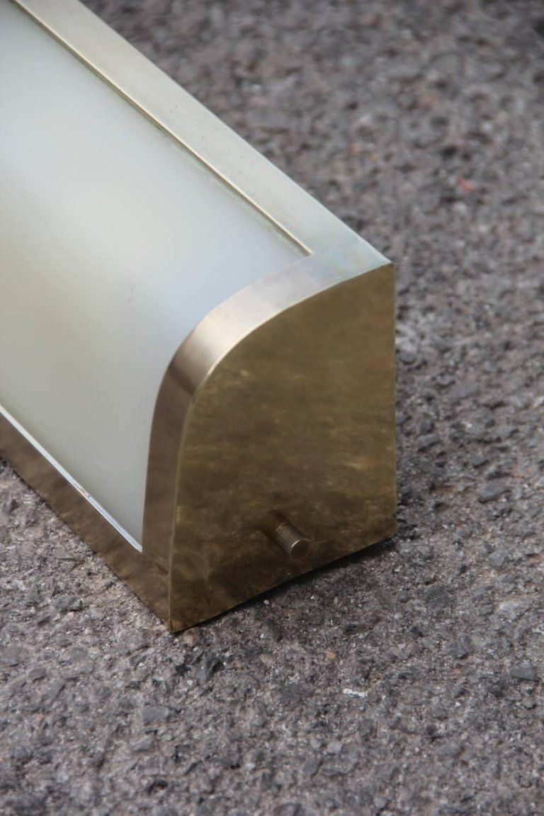 Sconce Brass And Plexiglass 1950s Italian Design photo Lighting