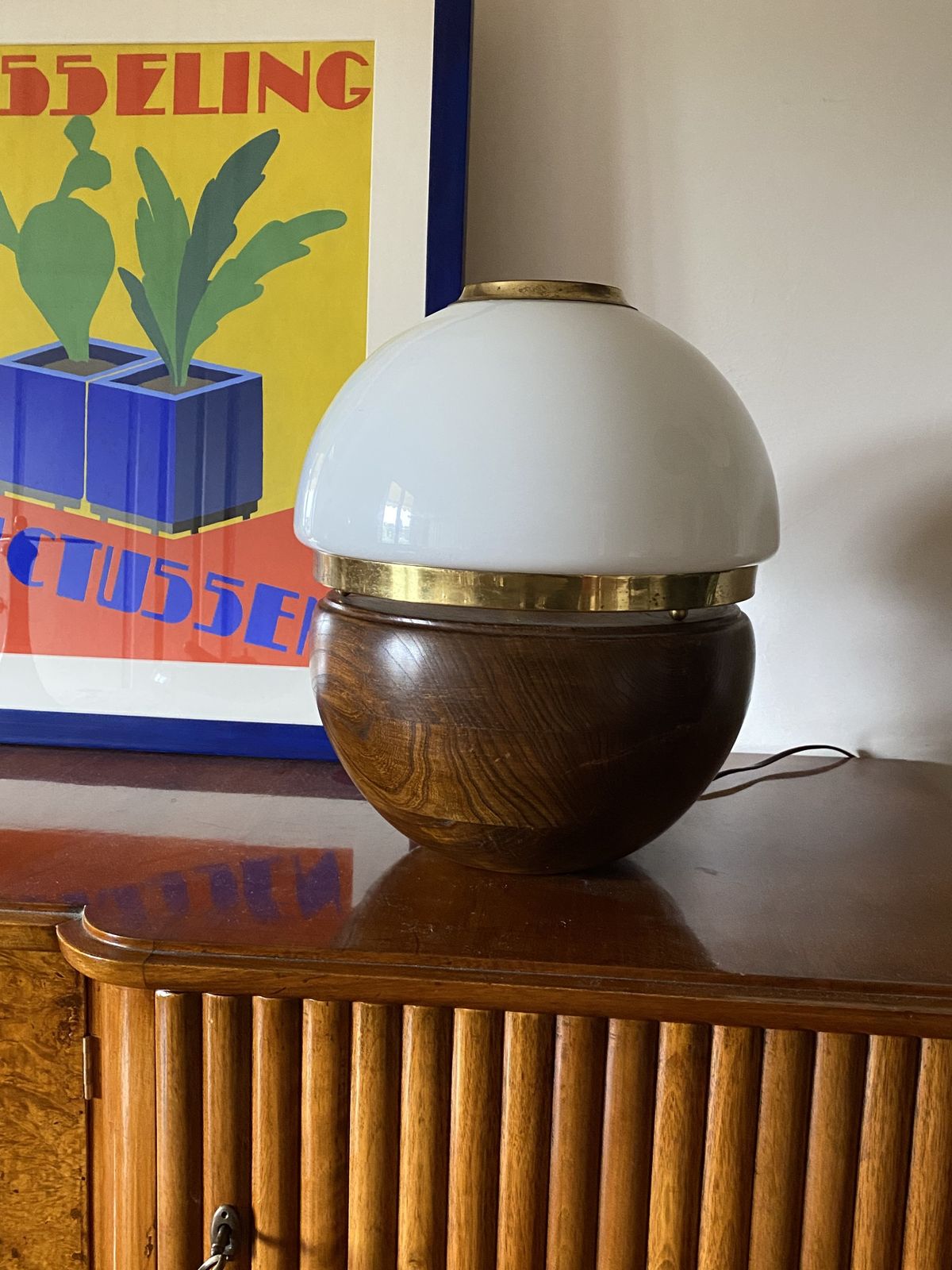 Luigi Caccia Dominioni, Rare Table Lamp, Azucena Italy, 1970s photo vinterior