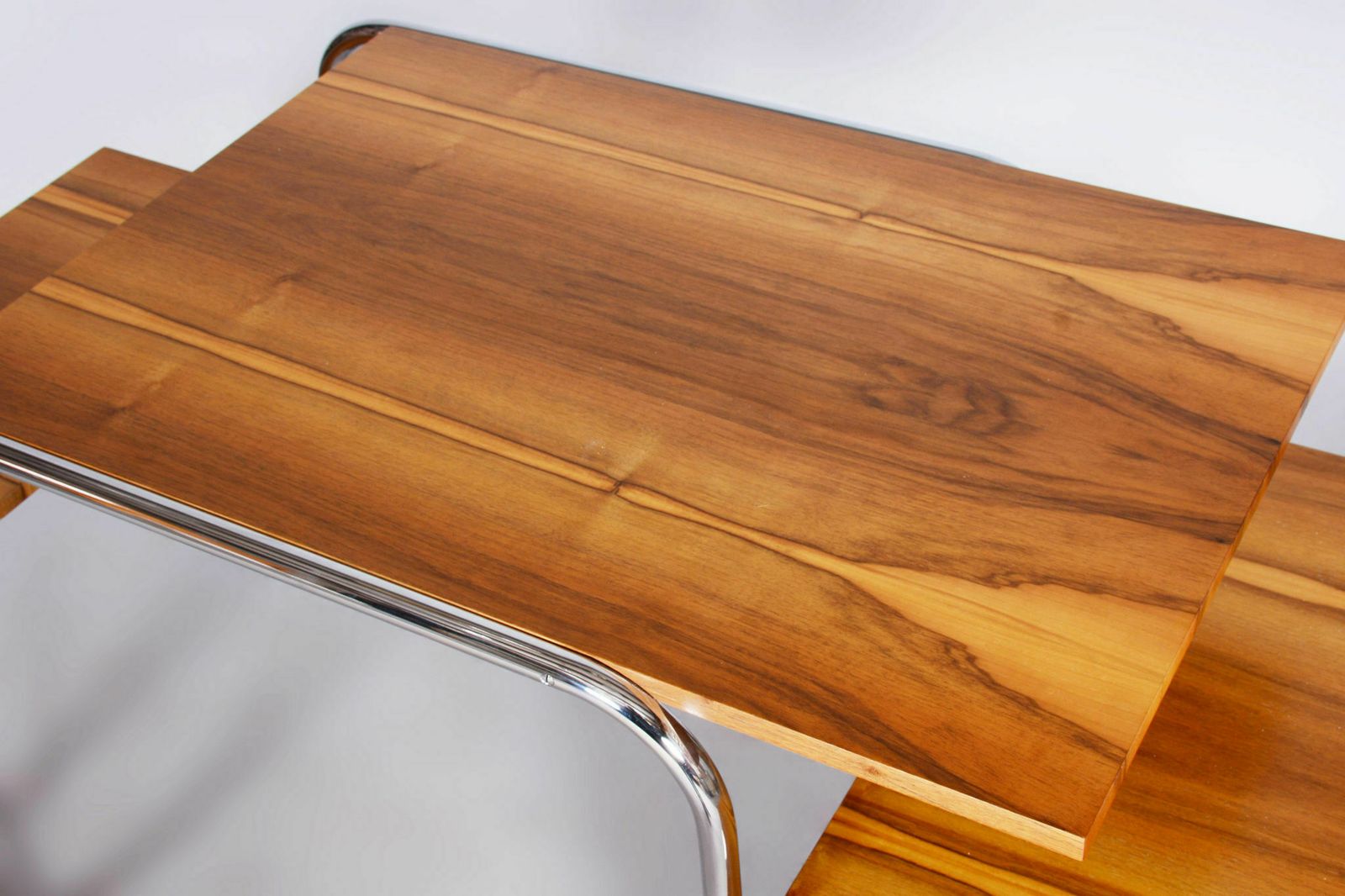 Furniture Restored Bauhaus Writing Desk, By André Lurcat, Walnut, New Polish, Czech, 1930s photo