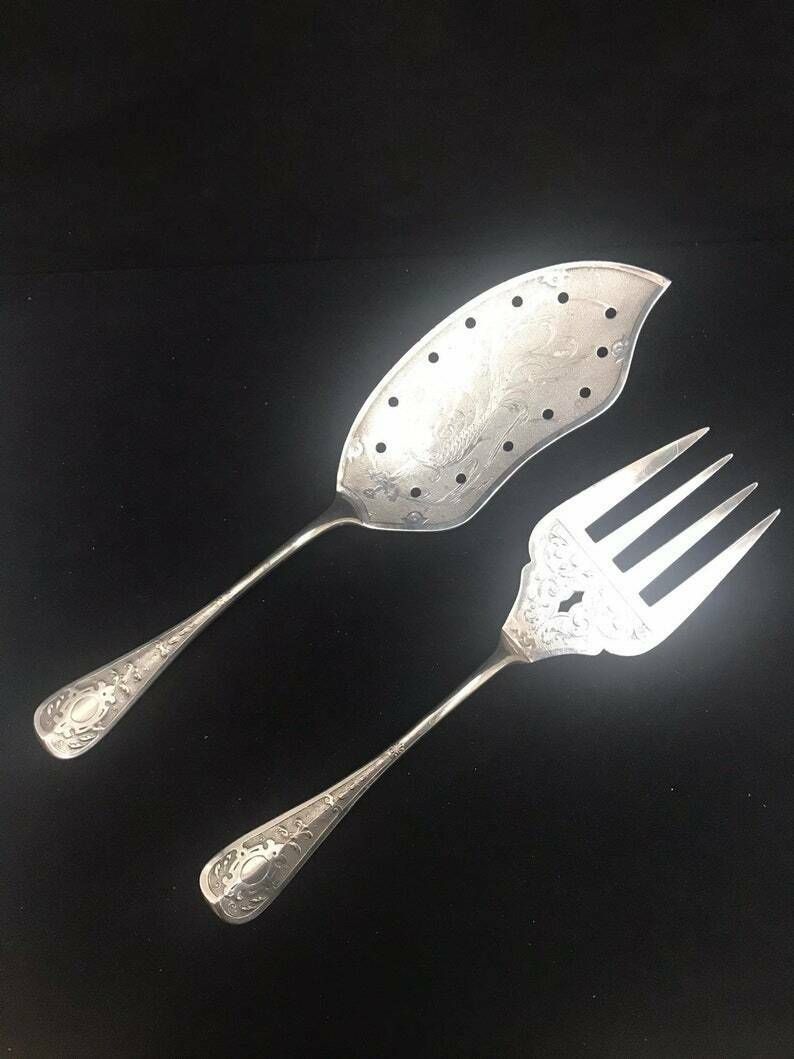 photo for sale Fish Servers Cake Server Antique Wmf N Art Nouveau Silver Plated German Lifter Pie Server Wedding Cake Wedding Gift Romantic 1900s Slicer