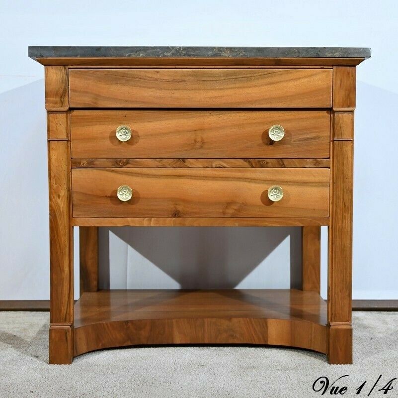 Small Property Chest Of Drawers In Walnut, Directoire Period – Early 19th Century photo vintage