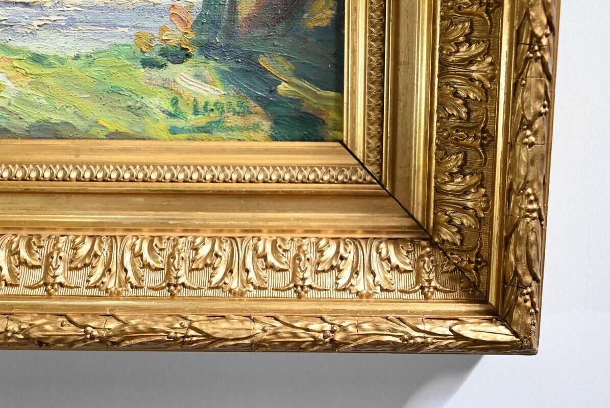 photo vinterior Oil Painting On Canvas – Late 19th Century
