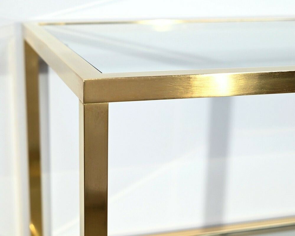4 Tier Shelf In Brass And Glass, Vandel Taste – 1970 photo Furniture