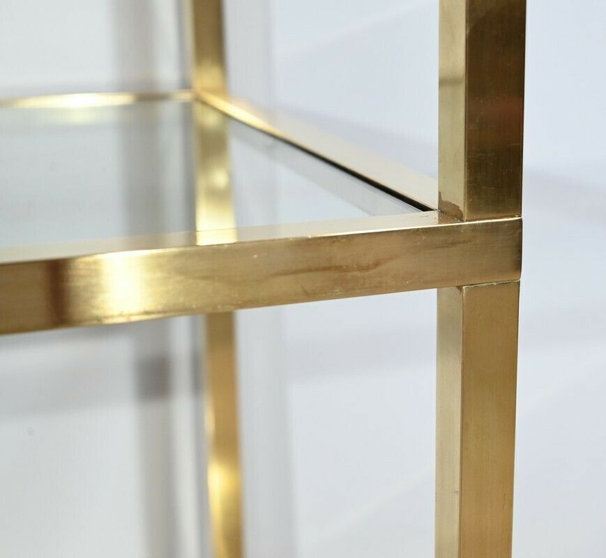 photo furniture 4 Tier Shelf In Brass And Glass, Vandel Taste – 1970