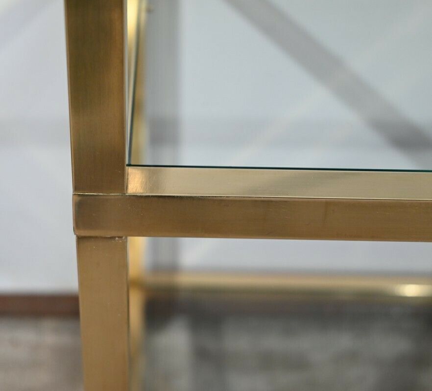 photo for sale 4 Tier Shelf In Brass And Glass, Vandel Taste – 1970