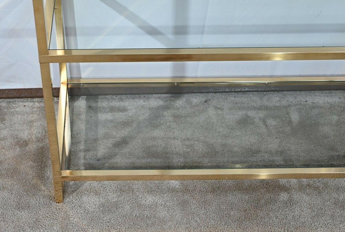 3457.1451613900003 4 Tier Shelf In Brass And Glass, Vandel Taste – 1970 photo