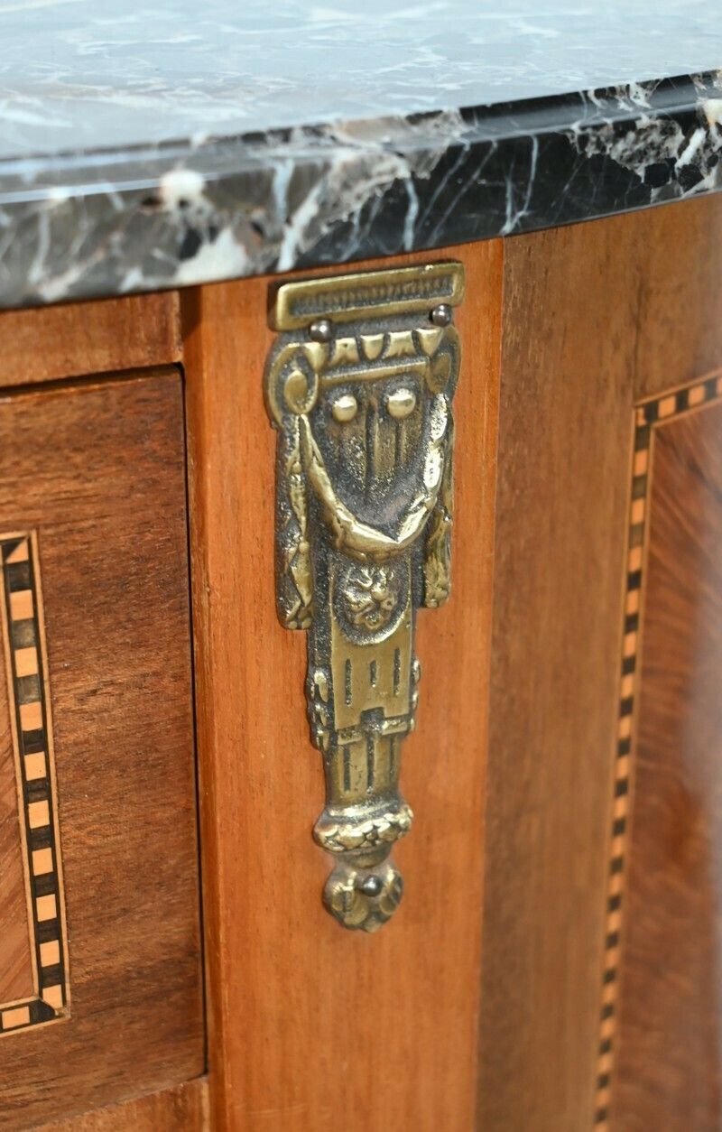 Furniture Small Half Moon Chest Of Drawers In Rosewood, Louis XV/Louis XVI Transition Style – 1st Part 20th photo