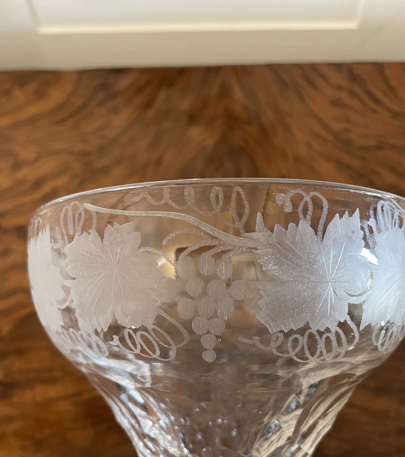 Unusual Large Set Of 4 Antique 19th Century Quality Engraved Glasses photo vintage