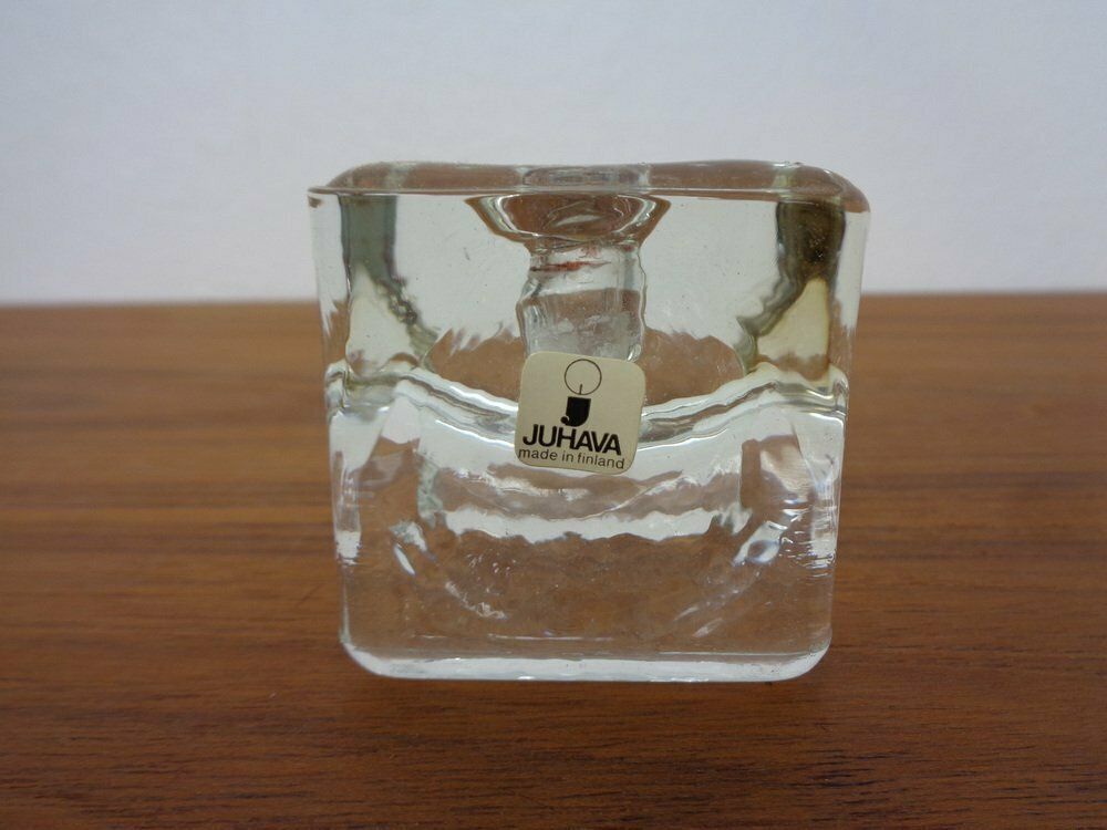 Finnish Ice Glass Candlesticks By Timo Sarpaneva For Juhava 1970s Set Of 4 photo vinterior