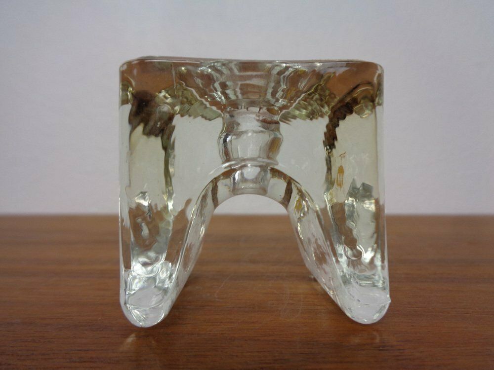 photo vinterior Finnish Ice Glass Candlesticks By Timo Sarpaneva For Juhava 1970s Set Of 4