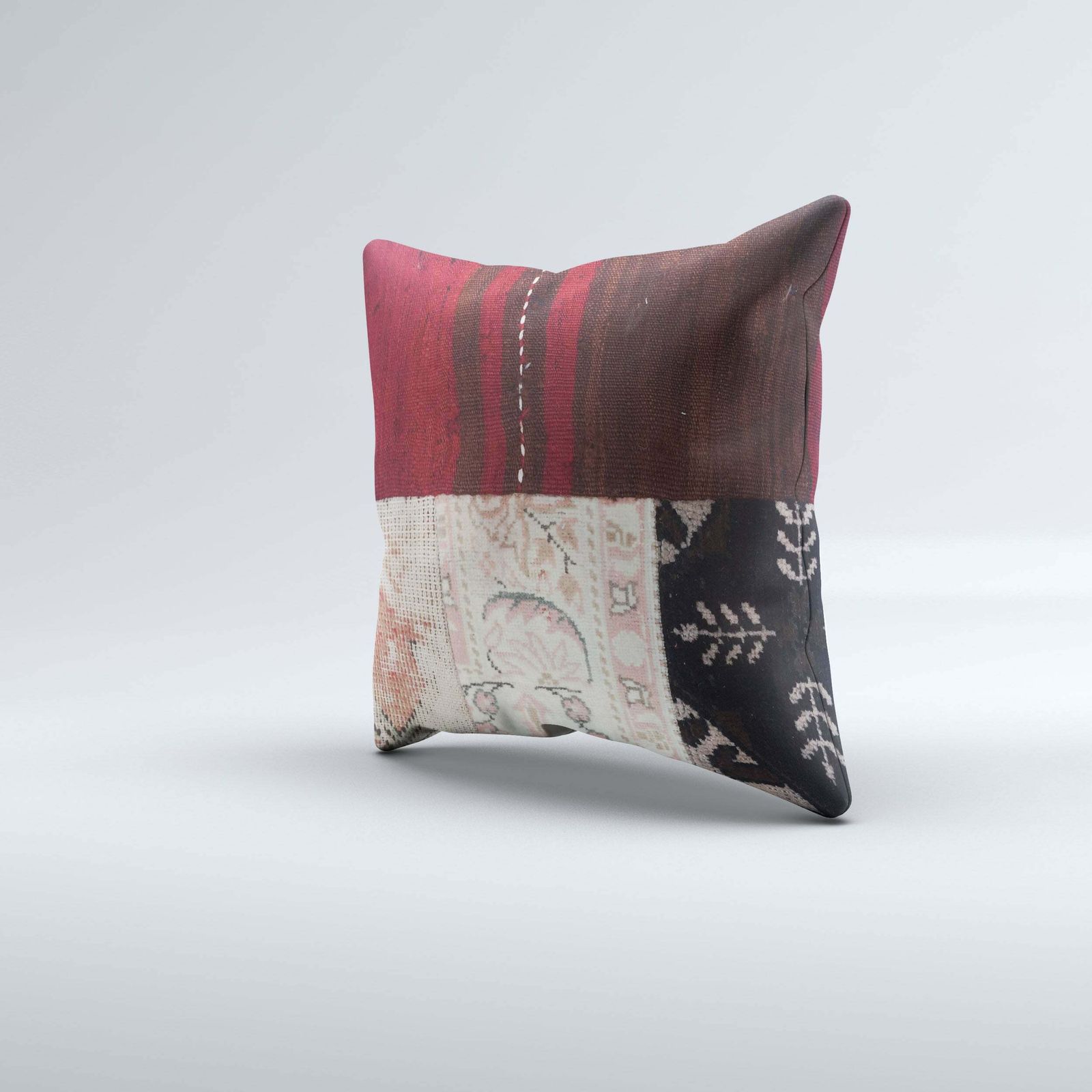 Carpet Cushion Cover, Pillow Case 50x50cm Turkish Kilim, Handmade 50545 photo for sale