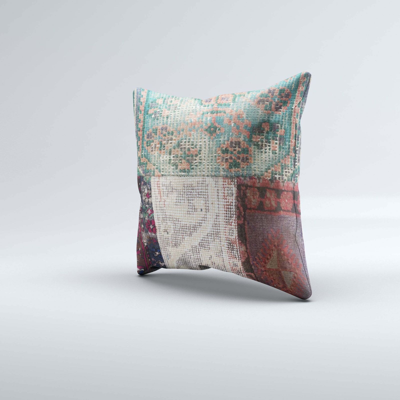 Carpet Cushion Cover, Pillow Case 50x50cm Turkish Kilim, Handmade 50551 photo for sale