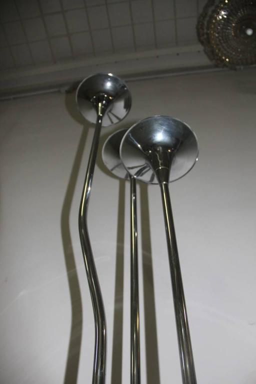 Reggiani Floor Lamp Steel Design Trumpets Italian Design 1970 photo buy