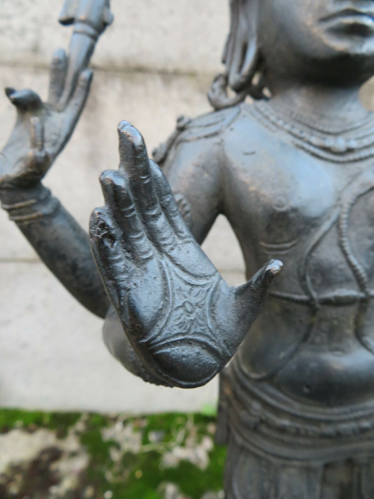 Antique South Indian Bronze Sculpture Of Standing Shiva. 18th/19th Century. 55cm High. photo vintage