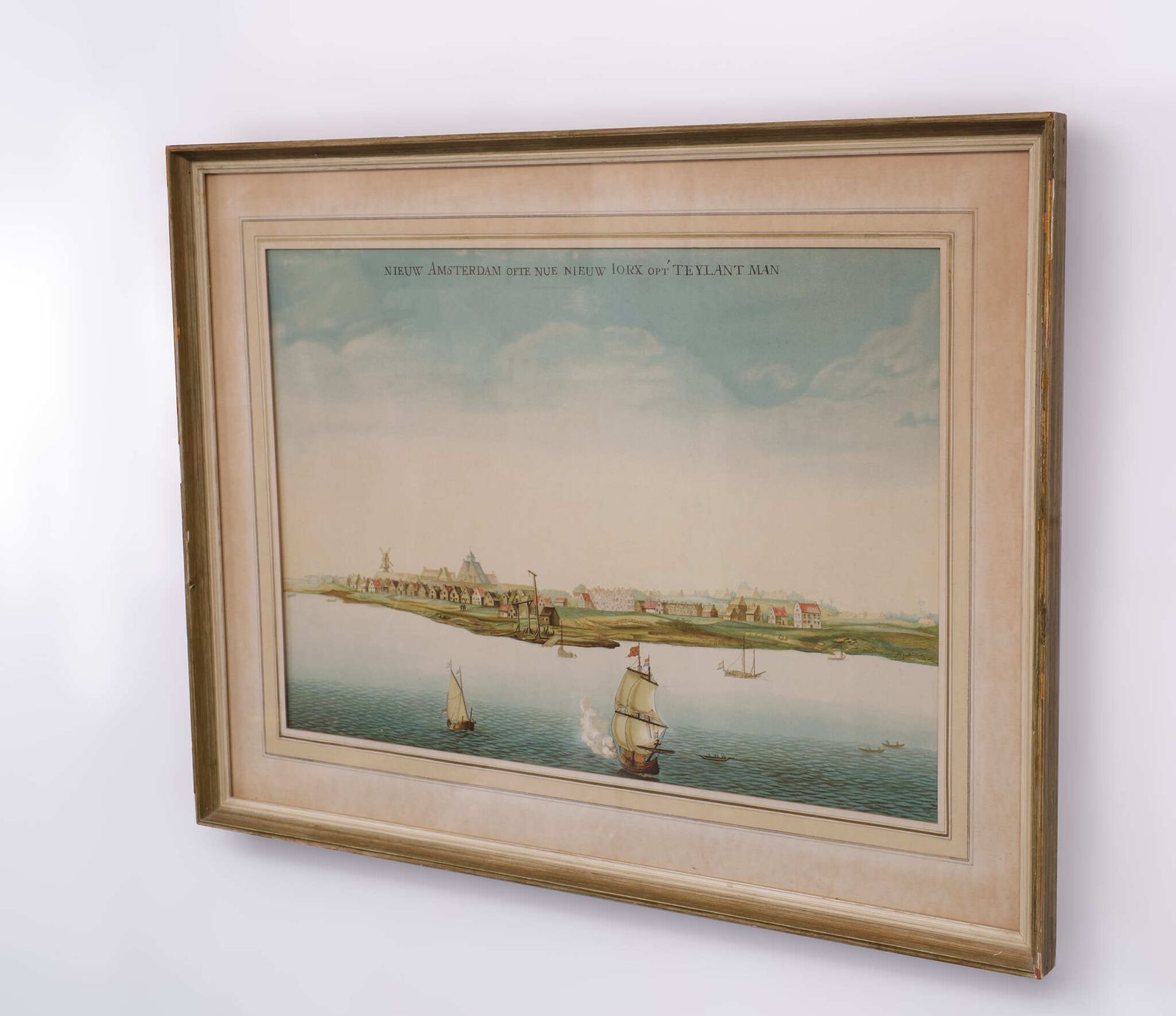 Lithograph View On Nieuw Amsterdam J . Vingboons 1660s photo for sale