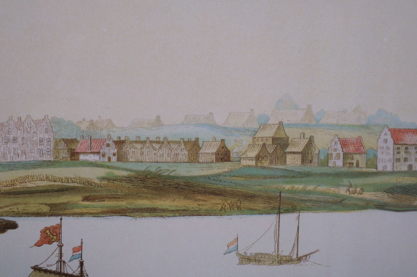 photo vinterior Lithograph View On Nieuw Amsterdam J . Vingboons 1660s