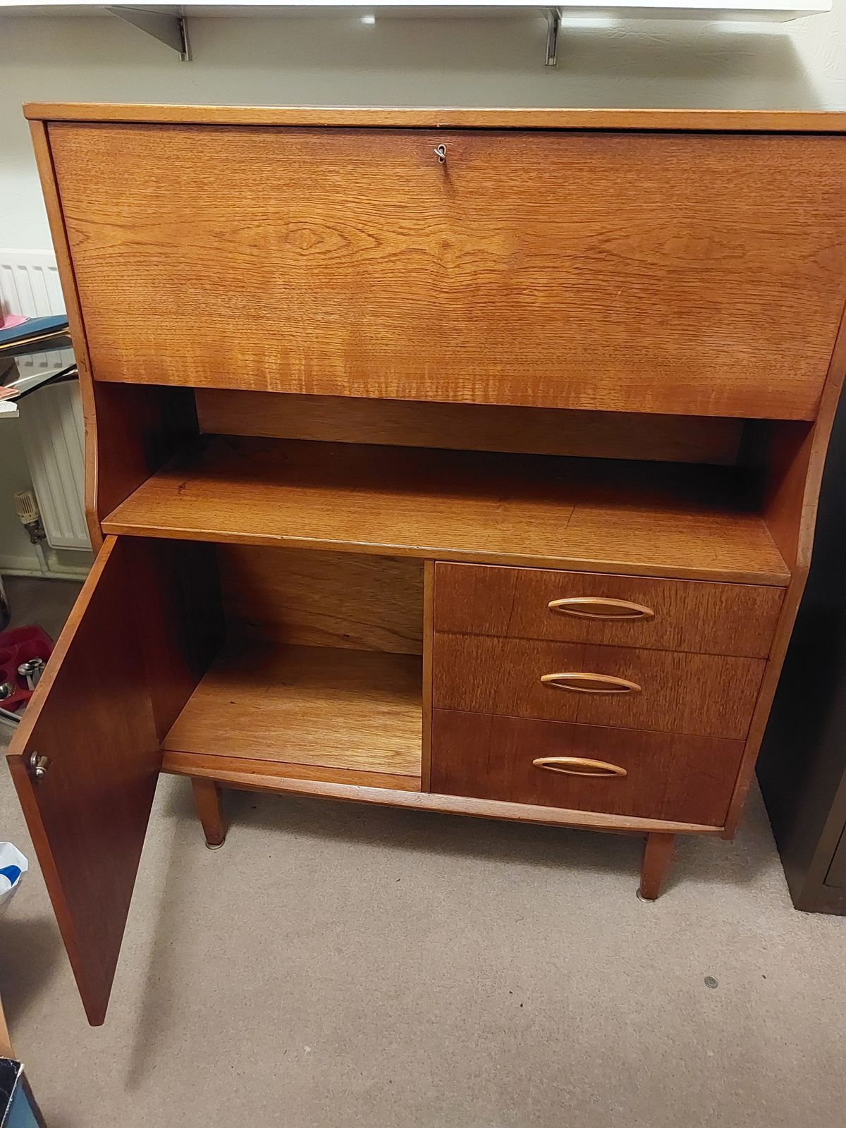 Bureau Teak Jentique 1960s Danish Style Retro photo furniture