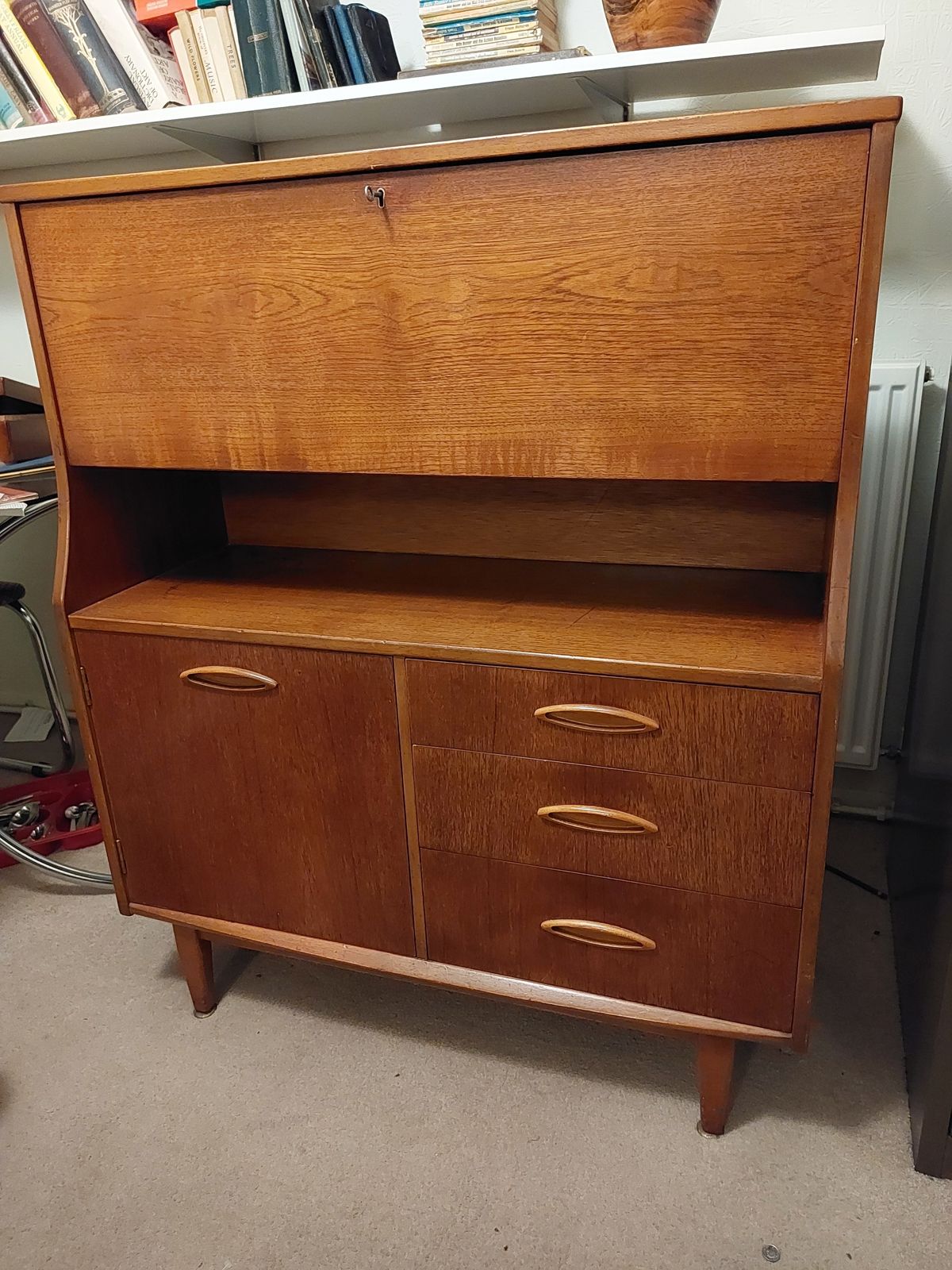Bureau Teak Jentique 1960s Danish Style Retro