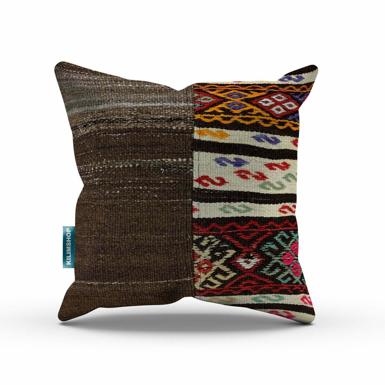 Handmade Kilim Cushion Cover, Kelim Pillow 50x50 Cm Turkish Moroccan photo furniture