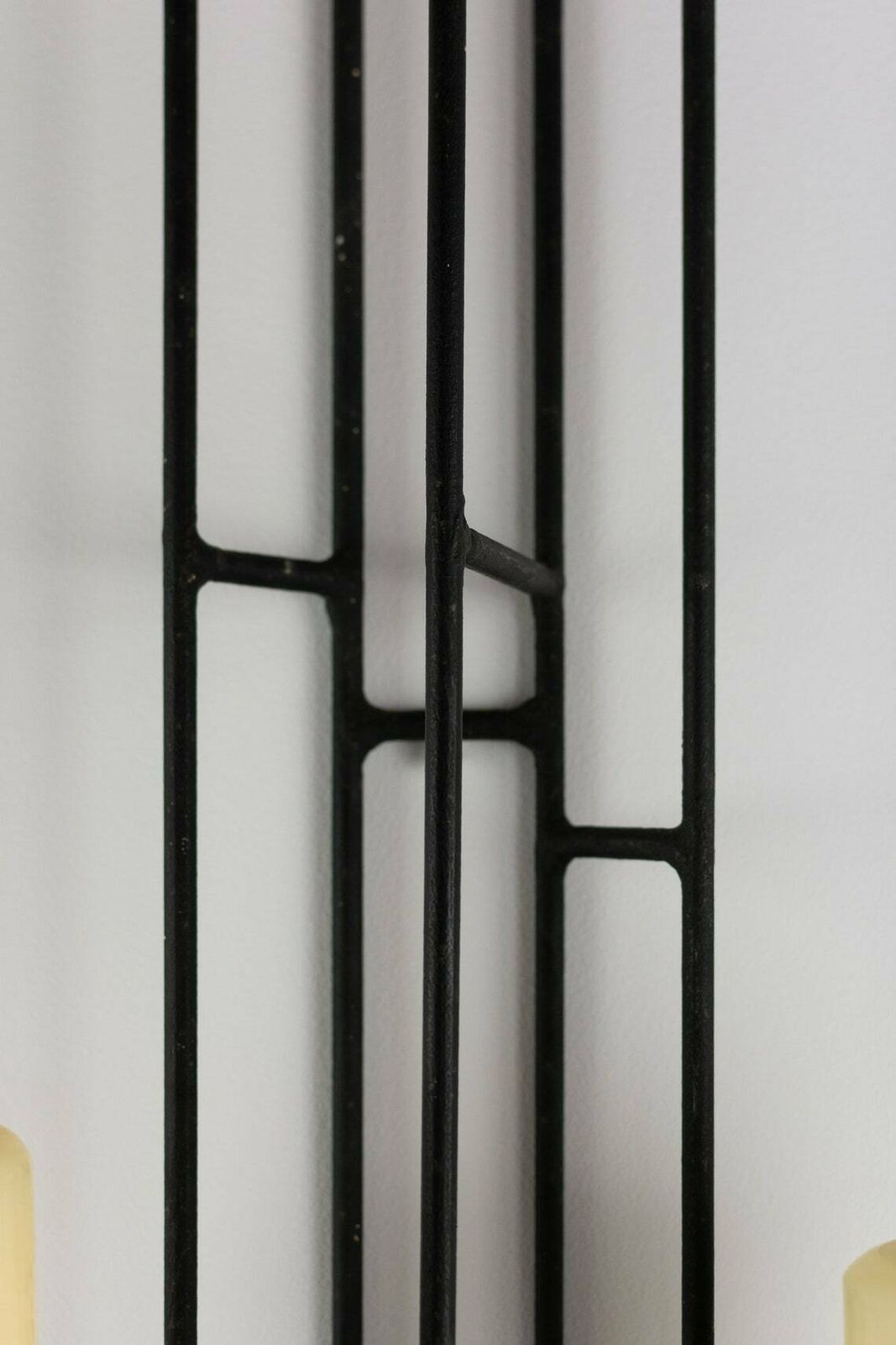 1960's Brutalist Wall Mounted Candle Holder, Iron Worked, German. Mid Century Modern photo vintage