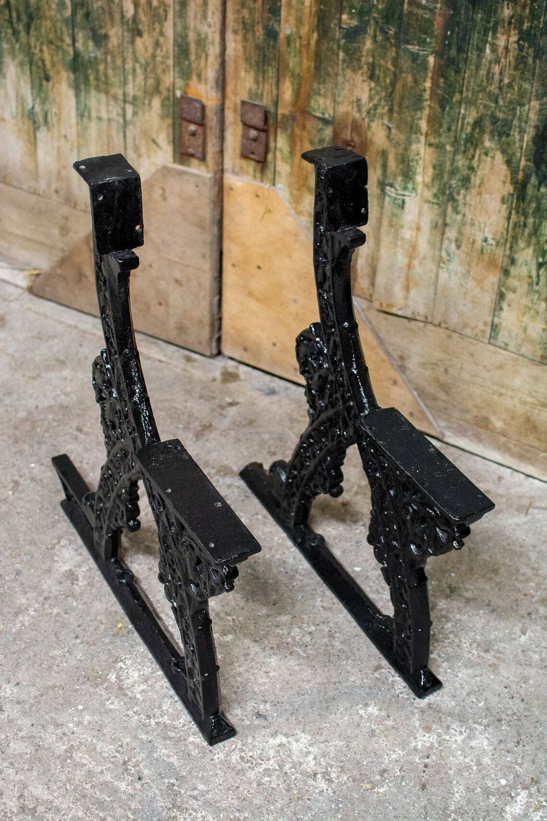 A.W.N. Pugin, A Pair Of Early Gothic Revival Cast Iron Garden Bench Ends. photo buy