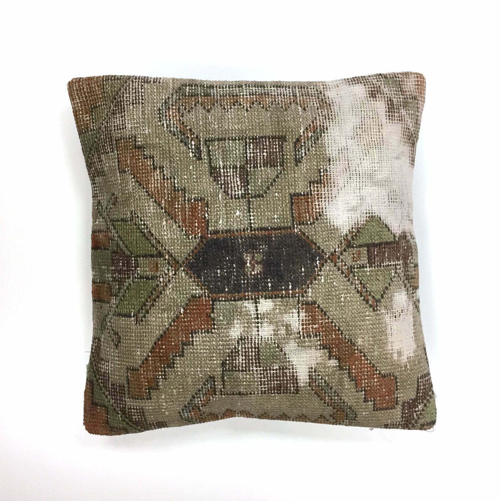 Handmade Carpet Cushion Cover Pillow 50x50 Cm Turkish Moroccan
