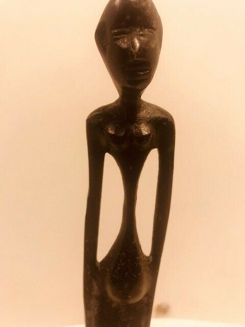 A Metal Statuette Of An African Woman In The Style Of Alberto Giacometti photo for sale