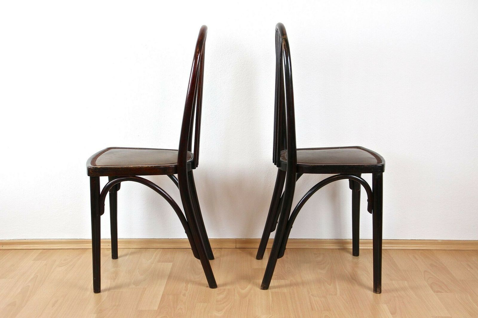 Pair Of Art Nouveau Thonet Chairs By Josef Hoffmann, 1st Edition!   Cz Ca. 1906 photo 3550.0