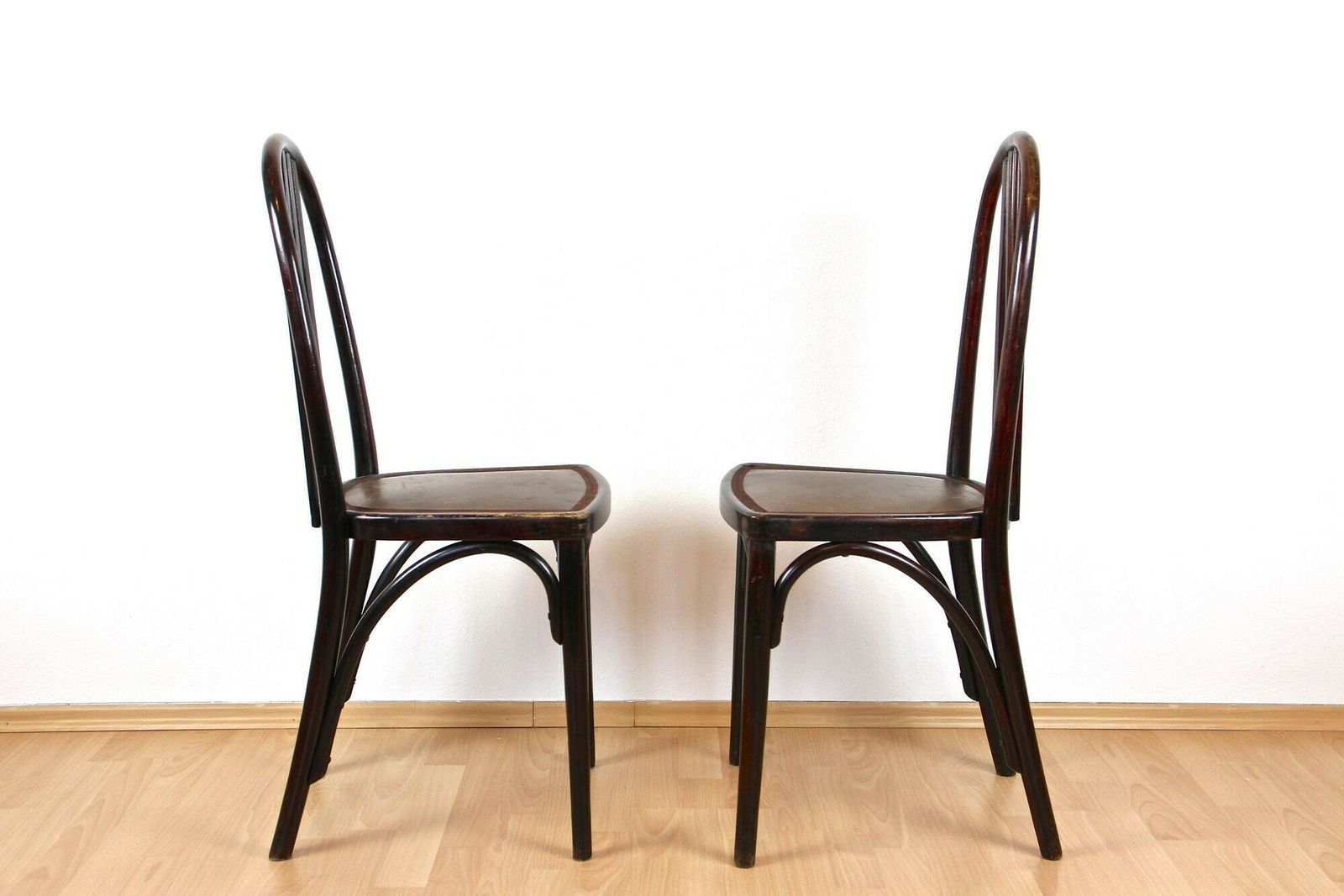 photo vintage Pair Of Art Nouveau Thonet Chairs By Josef Hoffmann, 1st Edition!   Cz Ca. 1906