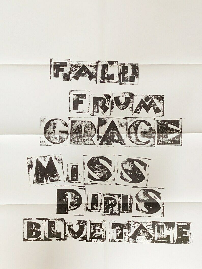 Original Kara Walker Exhibition Folded Poster   Fall Frum Grace Miss Pipi's Bluetale   Stunning Museum Print By The Black Female Artist