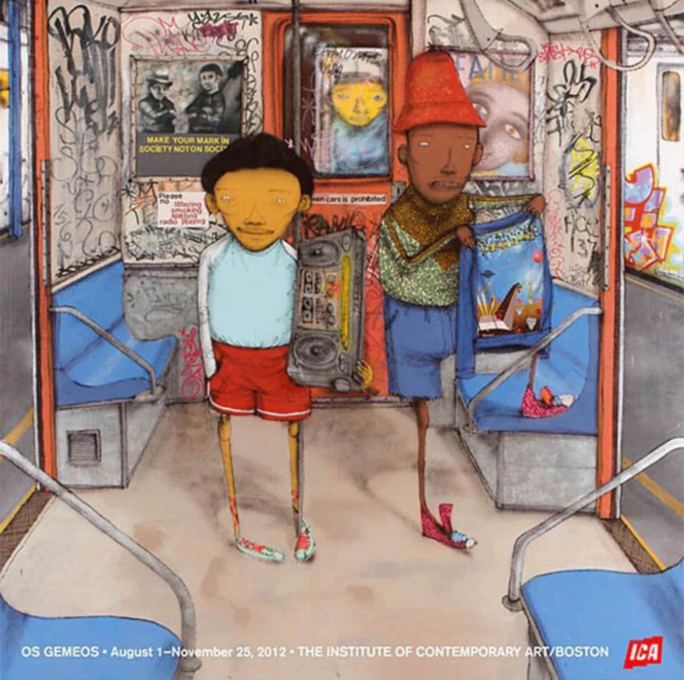 Original Os Gemeos Exhibition Poster   Back In The Days   Hip Hop Street Art Brazil