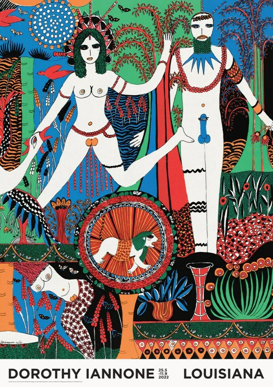 Original Dorothy Iannone Exhibition Poster   Flora And Fauna   Stunning Museum Print Female Artist