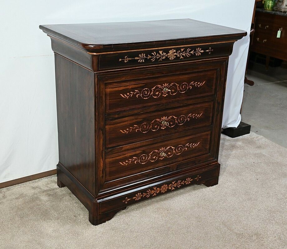 Small Commode Marquetry, Charles X Period – Early 19th Century photo Furniture