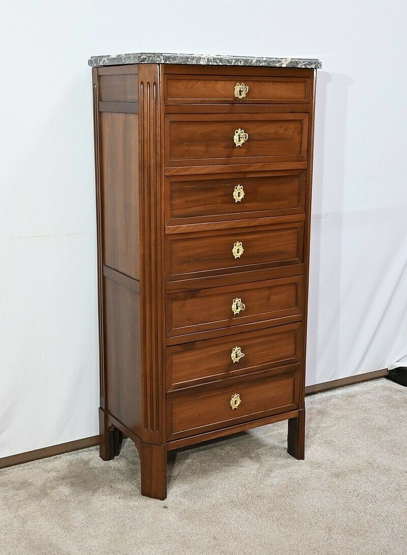 Small Louis XVI Weekly Secretary Stamped Ln Malle, Faubourg Saint Antoine – 18th Century photo Furniture