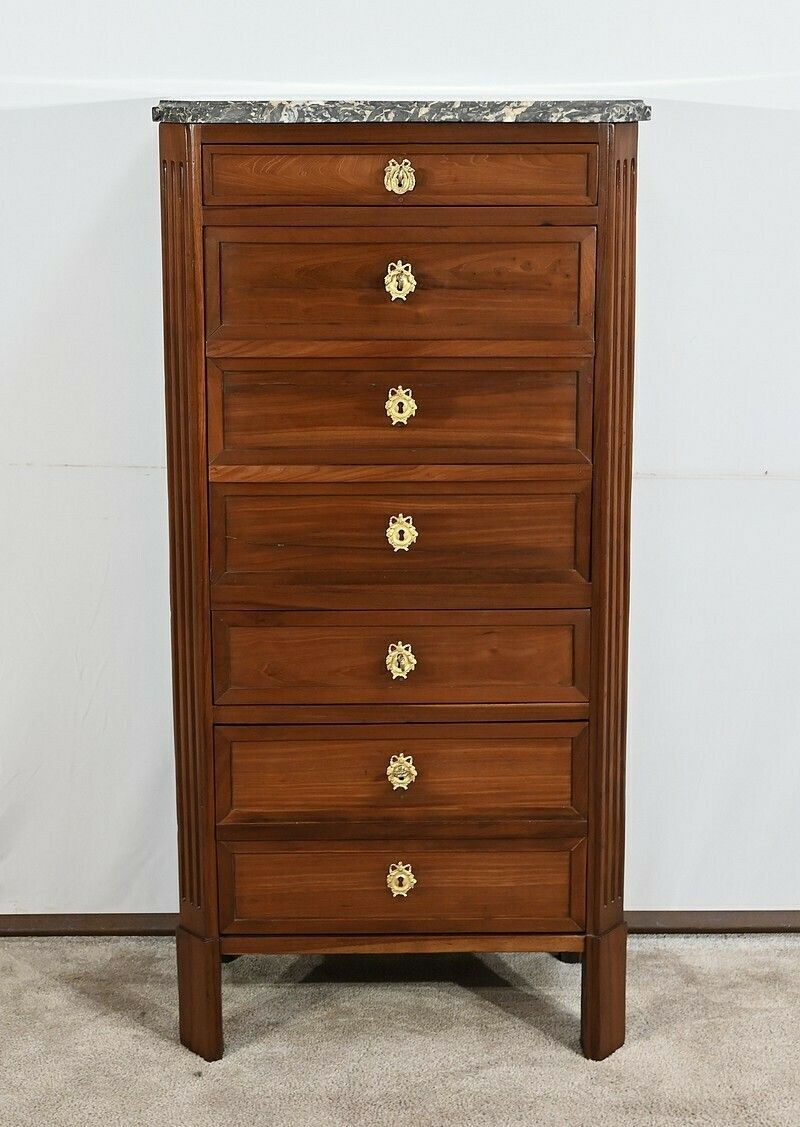 Small Louis XVI Weekly Secretary Stamped Ln Malle, Faubourg Saint Antoine – 18th Century photo vintage