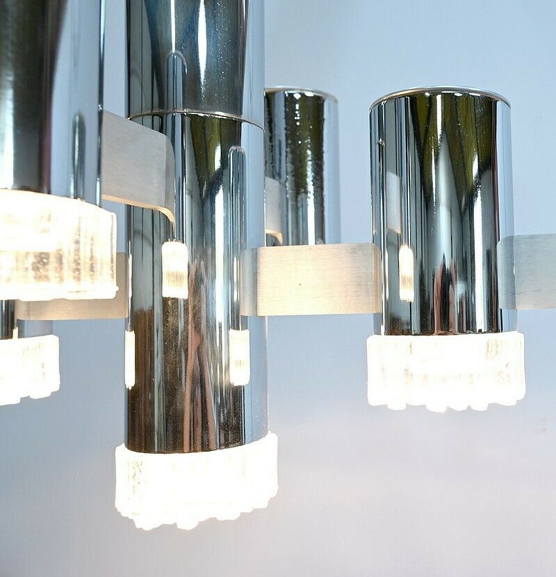 photo for sale Modernist Chandelier, Gaetano Sciolari, Italy – 1960