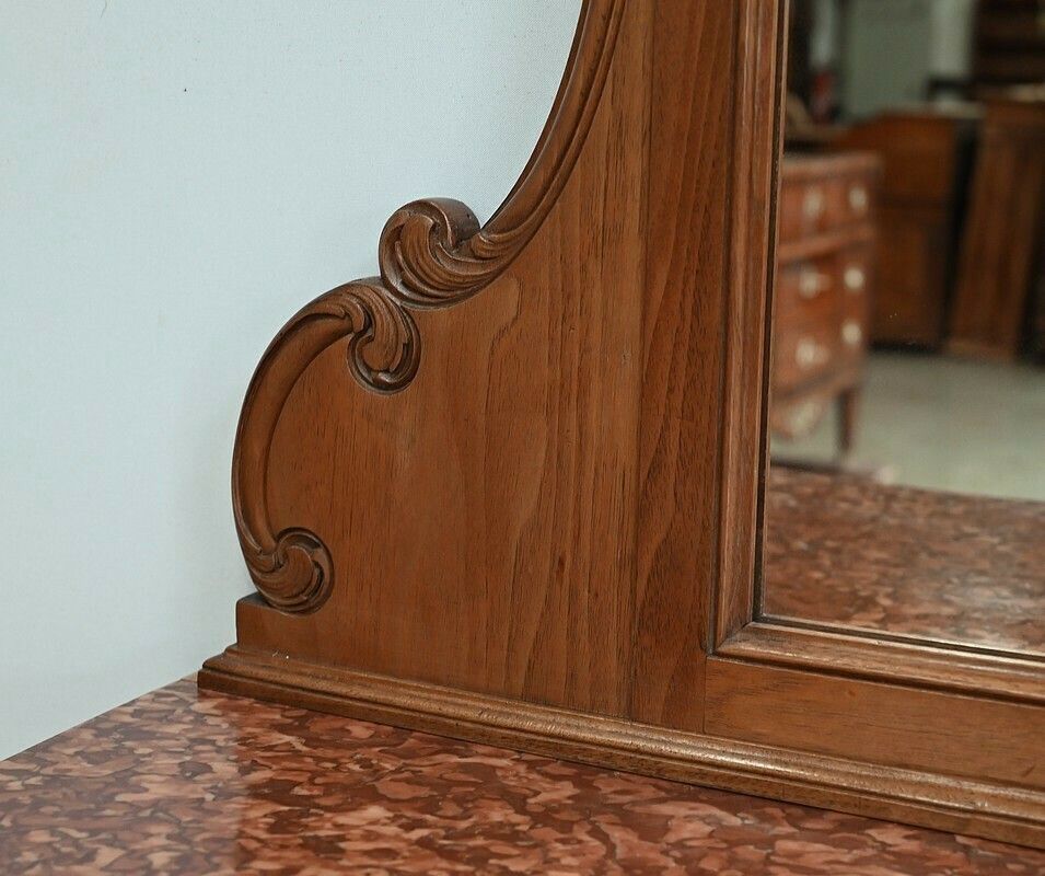 Walnut Serving Buffet, Louis XV Style – Early 20th Century photo vintage
