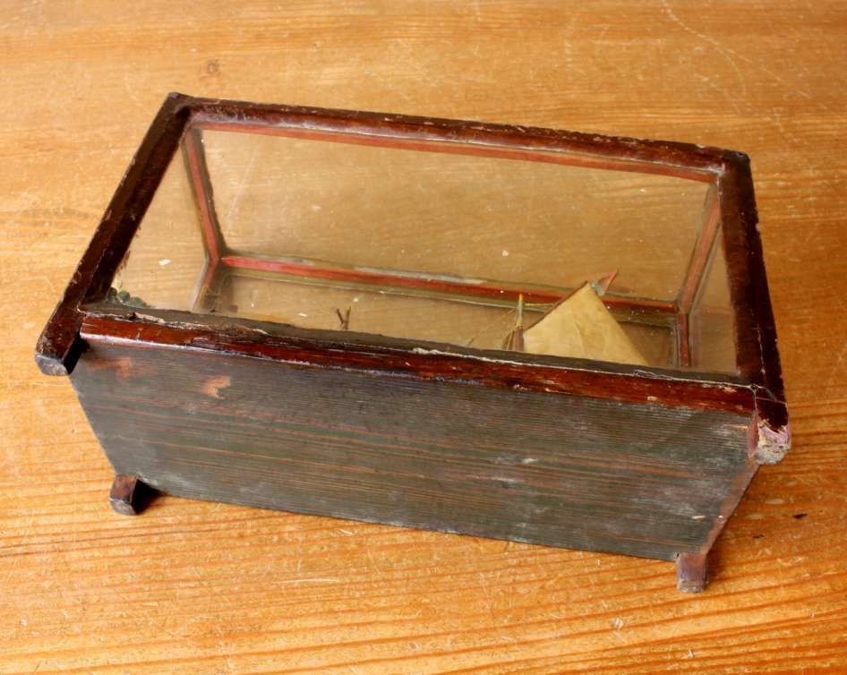 Home Decor French Ship In A Box Diorama. Handmade Boat Scene Scratch Built Model. photo