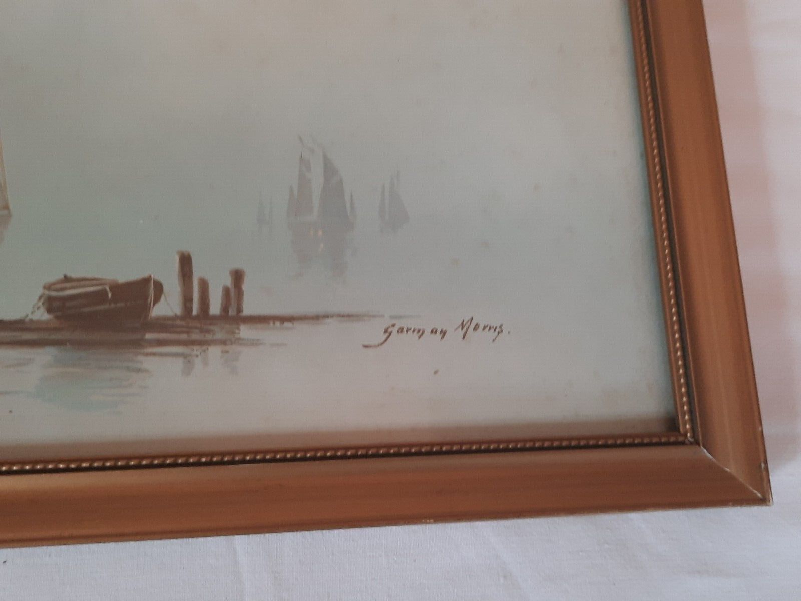 Pair Of Garman Morris Watercolours Boats Harbour Fishing Sailing photo 180.0