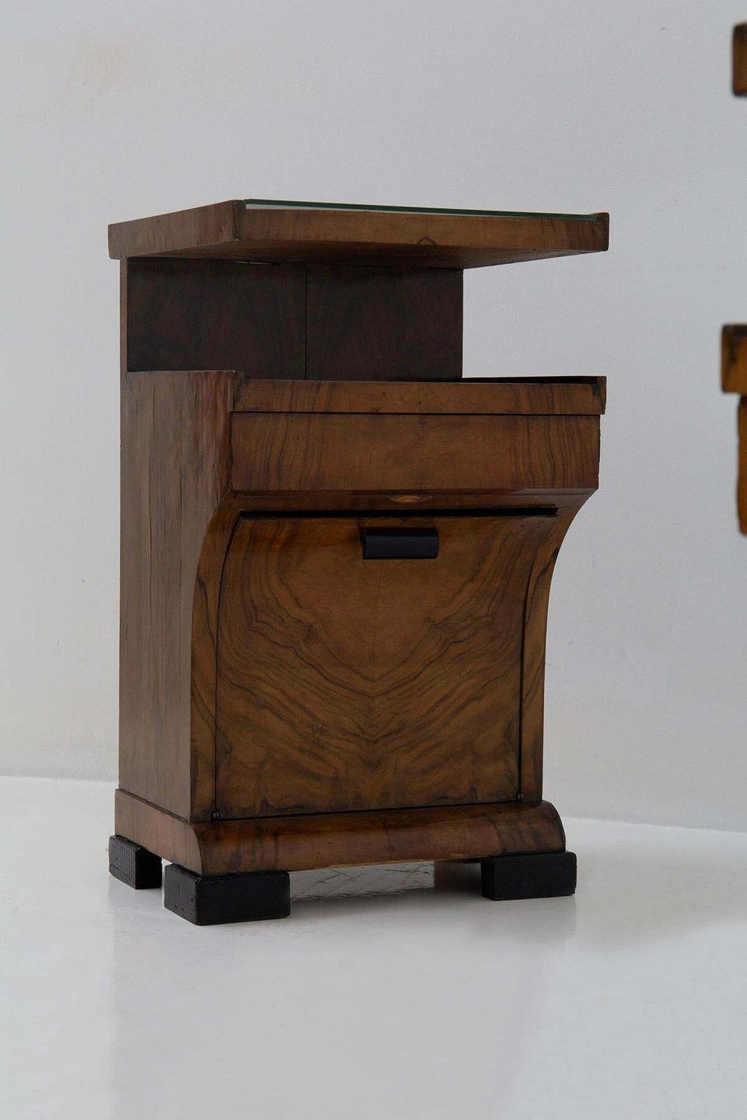 photo for sale Pair Of Italian Art Deco Bedside Tables In Briarwood