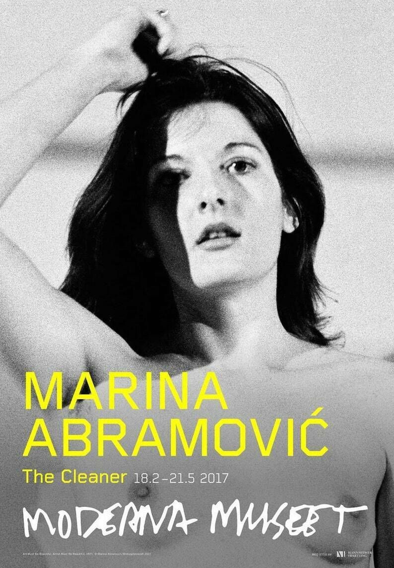 Original Marina Abramovic Exhibition Poster   The Cleaner   Art Must Be Beautiful, Artist...   Authentic Museum Print