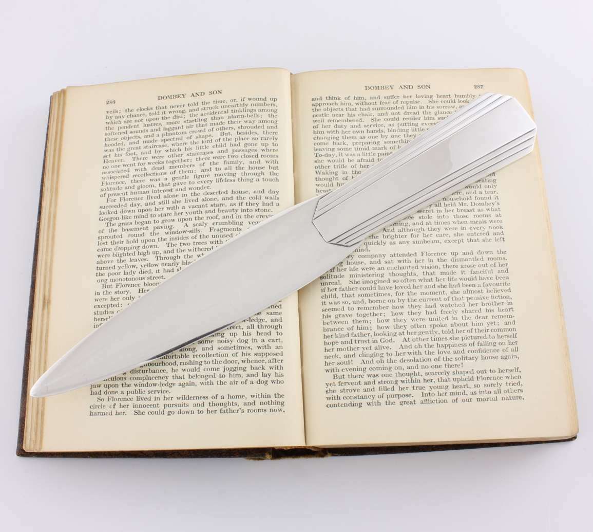 Christofle Silver Plated Letter Opener. Art Deco. C1940. photo Home Decor